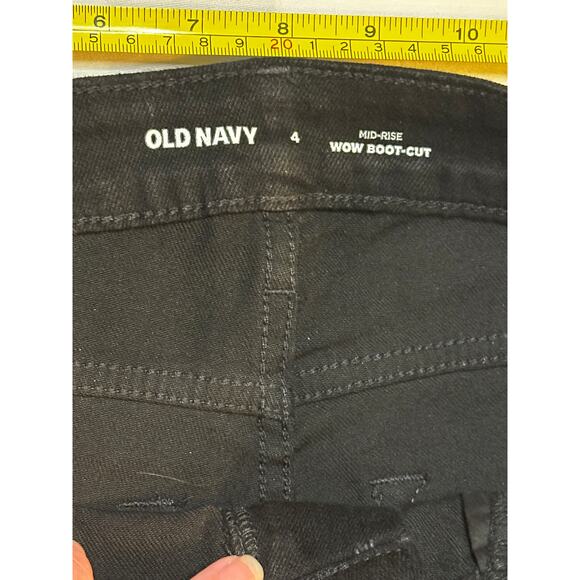 Old Navy Mid-Rise Wow Boot-Cut Jeans Black Size 4 NWT Stretch Denim - Picture 4 of 6
